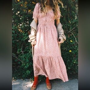 Christy Dawn Brynne Dress Maroon Calico